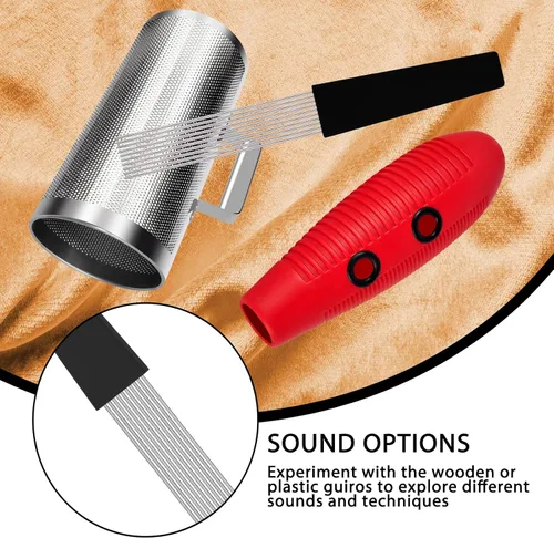 Miniatura 4 de EASTROCK Güiro Rascador de Percusión Latina Rascador de Estilo Peine Profesional, Reemplazo de Rascador para Varios Instrumentos de Percusión, 2 2