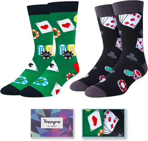 HAPPYPOP Calcetines con bandera estadounidense para hombre, doctor, matemáticas, optometría, golf, regalos para enfermera, graduación, póquer,