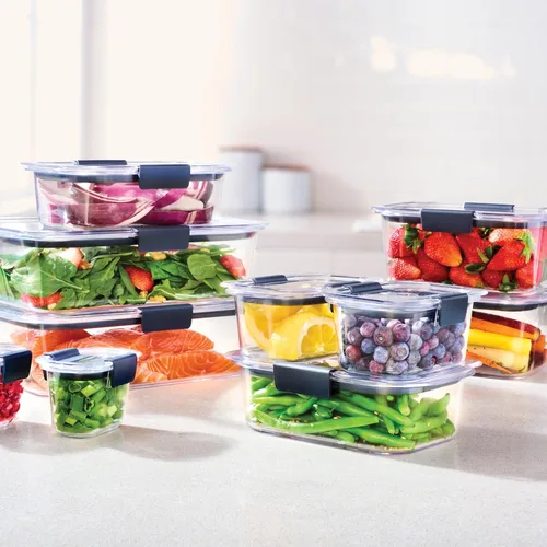 Miniatura 6 de Rubbermaid Brilliance - Recipientes herméticos para almacenamiento de alimentos sin BPA con tapas, juego de 4 (4.7 tazas), ideales para almuerzo