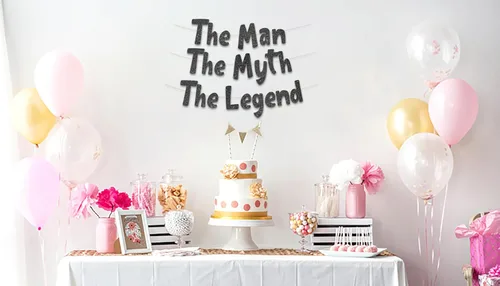 Miniatura 2 de Cartel negro con purpurina de The Man The Myth The Legend, decoraciones de jubilación para hombres y mujeres, suministros y regalos para fiestas