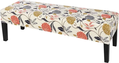 Miniatura 32 de SearchI Funda de banco de comedor, fundas de asiento de banco largas elásticas lavables, funda rectangular para banco de mesa de comedor, para Beige