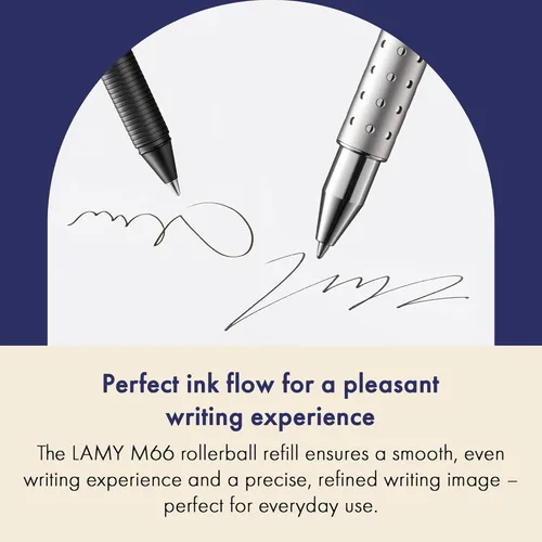 Miniatura 2 de Lamy Paquete de 3 recambios de metal M66 con gran capacidad - Recambio original para todos los bolígrafos rollerball sin tapa - A prueba de Azul en M