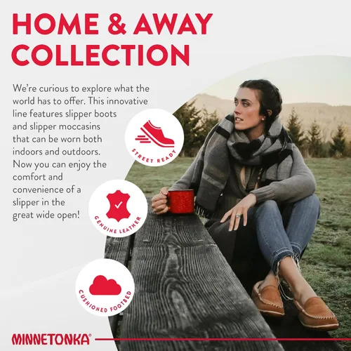 Miniatura 5 de Minnetonka Tilden - Pantuflas de gamuza para interior y exterior para mujer