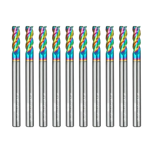 Miniatura 20 de Fresas WEXWE Tools Serie DLC de carburo con extremo cuadrado, revestimiento tipo diamante, fresa para aluminio, cobre, aleaciones de magnesio