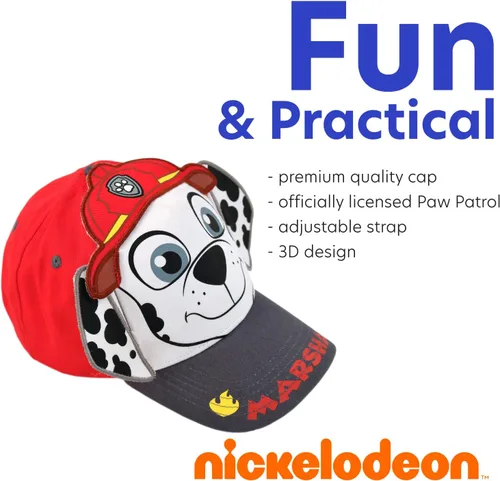 Miniatura 3 de Nickelodeon Paw Patrol 3D Ear Gorra de béisbol de algodón para niños Chase & Marshall (niño)