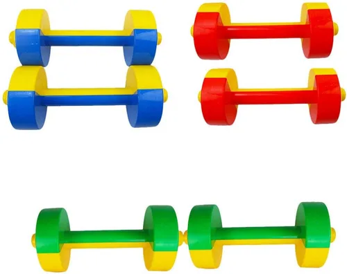 Garneck Juguete para niños pequeños, 3 pares de mancuernas para niños, ejercicio deportivo, juguete para niños, mancuernas pequeñas con mango