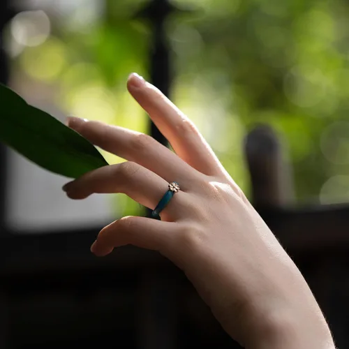Miniatura 36 de Zollen Anillos de silicona para mujer, 1/3 paquetes de alianzas de boda de silicona, forma de flor, anillos de goma, colección de flores para mujer