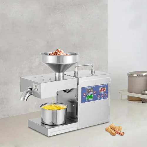 Miniatura 3 de Máquina de prensa de aceite, máquina de aceite de prensa fría y caliente de 820 W, expulsor de aceite orgánico, extractor de prensa de aceite