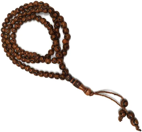Miniatura 11 de Tasbih musulmán - Rosario de 99 cuentas AMN-238 con estrella lunar grabado en religioso islámico Eid Ramadán Verde
