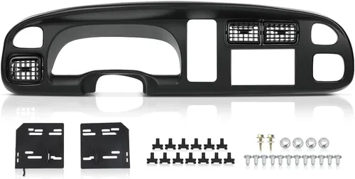 Miniatura 13 de PIT66 Cubierta de bisel para panel de salpicadero, compatible con Ford F150 F250 F350 1992-1997 cubierta de tablero