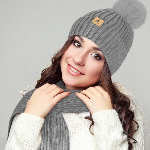 Miniatura 6 de Conjunto de guantes para pantalla táctil y gorro para exteriores