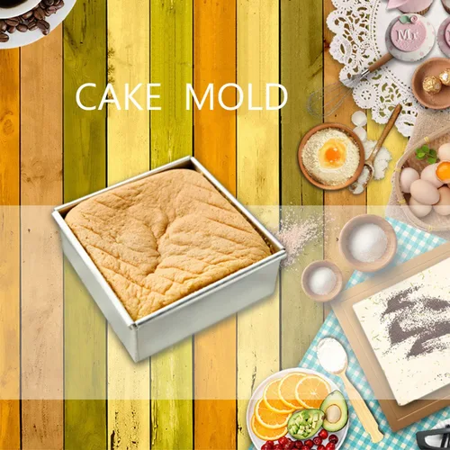 Miniatura 5 de Molde cuadrado de aluminio anodizado para tarta de queso, molde para hornear con parte inferior extraíble, 9 x 9 x 3 pulgadas