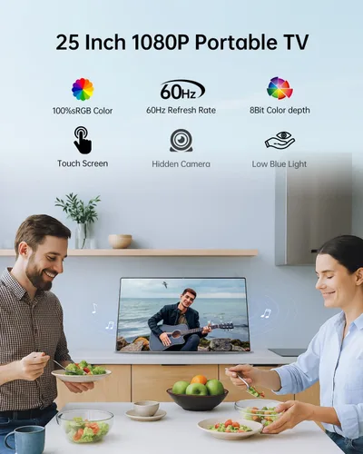 Miniatura 2 de KTC MEGAPAD - Tableta de TV portátil de 25 pulgadas, monitor de pantalla táctil inteligente 1080P, Android 14, certificado EDLA, almacenamiento 8G +