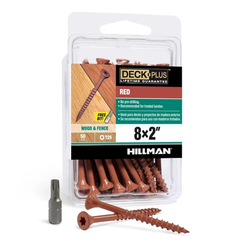 Miniatura 9 de Deck Plus Tornillos para Madera Exterior y Cercas con Revestimiento Epoxi de 2-1/2 Pulgadas #10 x 2-1/2" Torx/Star Drive Incluido Rosca Gruesa, Verde