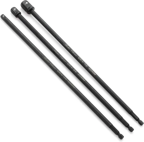 Miniatura 12 de Juego de adaptadores de enchufe de impacto Bates, 3 piezas, 1/4", 3/8" y 1/2", con soporte
