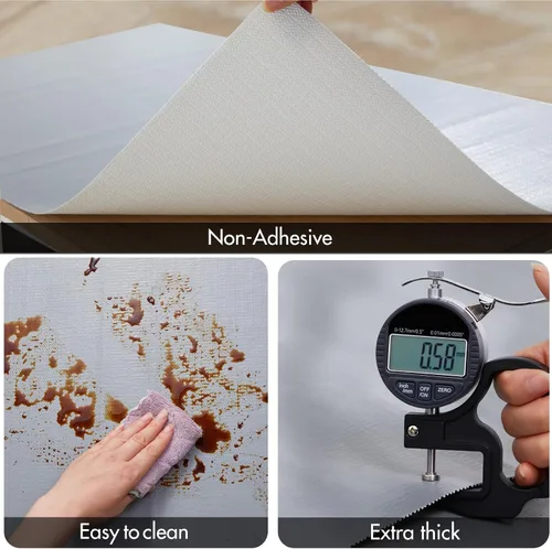 Miniatura 5 de Viseeko Revestimiento para estantes y cajones para gabinetes de cocina, revestimientos de gabinete no adhesivos para estantes, papel de estante