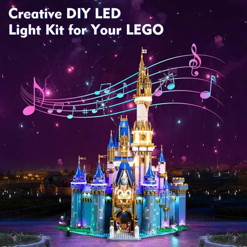 Miniatura 6 de LocoLee Kit de luz LED compatible con LEGO Castle, versión musical mejorada, juego de iluminación creativa, accesorios compatibles con LEGO Ideas