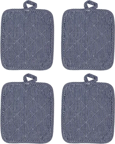Miniatura 24 de American Linen Porta ollas, almohadillas calientes, almohadillas de mesa para cocina y mesa de comedor, porta ollas resistente al calor