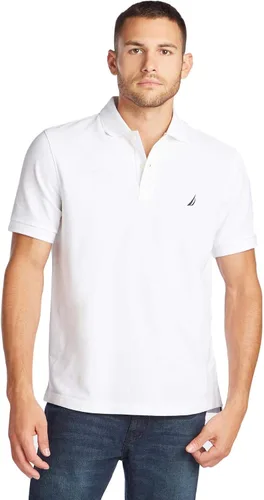 Nautica playera polo clásica de mangas cortas, color sólido, para hombre
