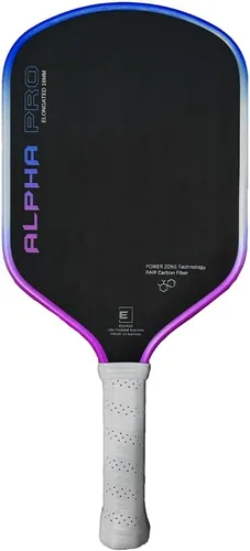 Engage Pursuit Alpha Pro - Paleta de pickleball de 0.555 pulgadas, cara de fibra de carbono cruda, paleta de velocidad alargada de 8.0 onzas para