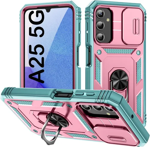 Miniatura 111 de PASNEW Funda para Samsung Galaxy A54, Soporte Metálico y Cubierta Deslizante para Cámara, Militar Multicapa Resistente de Cuerpo Completo a Prueba