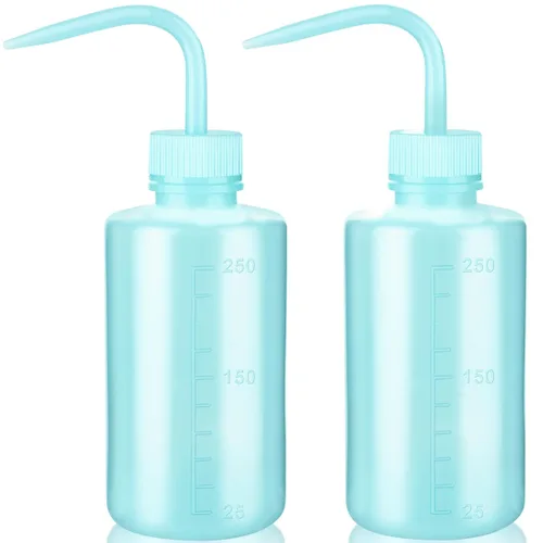 Miniatura 15 de Valchoose Botella de lavado de plástico de 8.5 fl oz 16.9 fl oz exprimidor médico, botella de riego suculenta de LDPE - 2 unidades Blanco