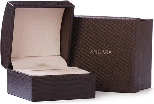 Miniatura 5 de Angara Anillo solitario con cojín de granate natural para mujer en oro amarillo de 14 quilates (Grado-AAAA Tamaño 0.236 in) Regalo de joyería