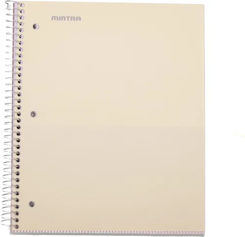 Miniatura 3 de Mintra Office Cuadernos de espiral duraderos, 1 materia, (rosa primavera, amarillo sol, hielo ártico, rayas anchas, paquete de 3)