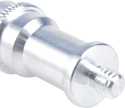 Miniatura 5 de MY MIRONEY Paquete de 2 adaptadores de rosca macho de 3/8" a 1/4" de aleación de aluminio, adaptador de tornillo, espiga para soporte de luz