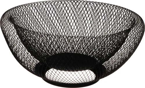 Cq acrylic Cesta de frutas de alambre de metal, cestas de almacenamiento redondas grandes para pan, plato de frutas y verduras de alambre de metal,