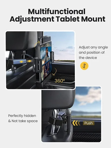 Miniatura 5 de LISEN Soporte para iPad de automóvil, reposacabezas y tableta, accesorios esenciales de viaje por carretera para mujeres, hombres, niños, regalos