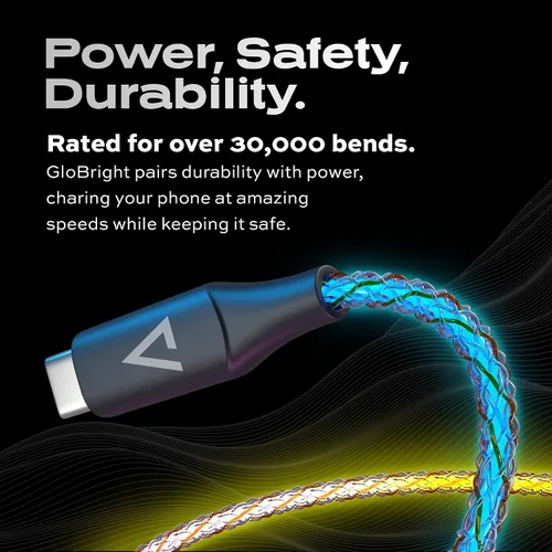 Miniatura 3 de Cable de Carga Iluminado Statik - Cable de Carga LED Trenzado GloBright, Cable de Carga 100W Iluminado Super Rápido, Transferencia de Datos, Cable