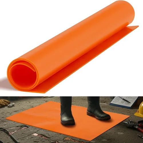 Miniatura 15 de 1 alfombrilla de goma aislada de 20 x 20 pulgadas, manta de aislamiento de alto voltaje de 1000 V, alfombrilla de goma de seguridad eléctrica