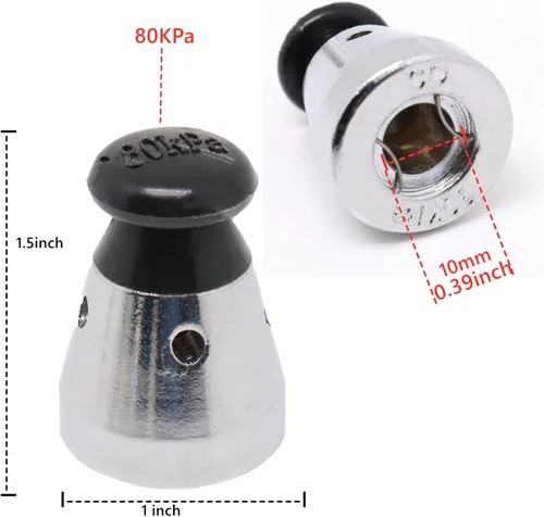 Miniatura 2 de Válvula universal de olla a presión, válvula de jigger de alivio de cocina, accesorios de olla a presión, piezas de repuesto 80KPA con cubierta