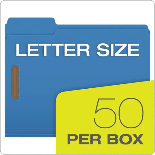 Miniatura 6 de Pendaflex Carpetas con Sujetadores, 2 Sujetadores, Tamaño Carta, Azul, Pestañas Cortadas 1/3 en Posiciones Izquierda, Derecha y Centro, 50 por Caja