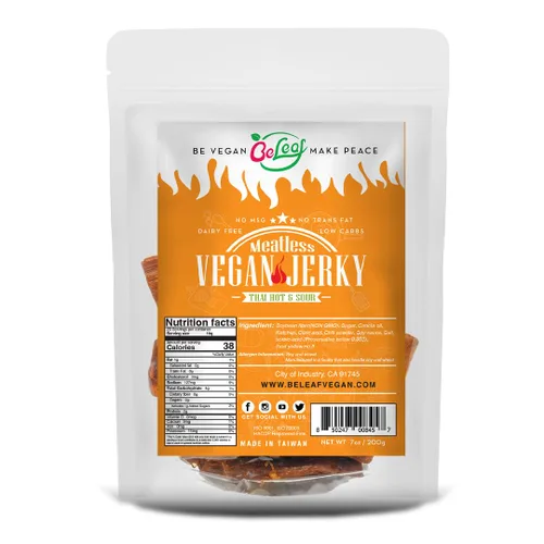Miniatura 10 de BELEAF - Cecina a base de plantas de jalapeño Delicioso sustituto de carne Bajo en carbohidratos, sin OMG, sin lácteos, proteína vegetal