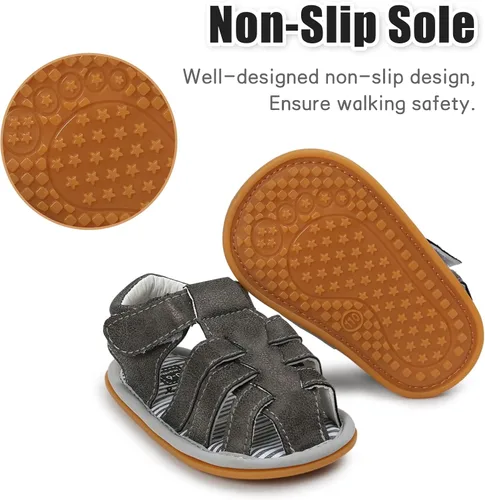 Miniatura 3 de Sandalias para bebé niña niño, suela antideslizante suave de primera calidad, sandalias de bebé para bebé, zapatos de playa casuales de verano