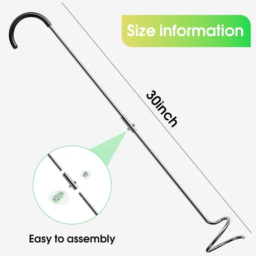 Miniatura 5 de Herramienta Aireadora de Compost, Girador de Compost en Espiral Resistente con Mango Ergonómico, Herramienta de Aireación Manual de Suelo