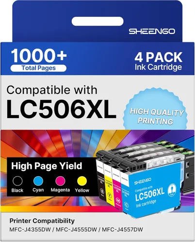 LC506 LC506XL - Cartuchos de tinta de alto rendimiento LC 506 XL compatibles con cartuchos de tinta Brother LC506XL para impresora Brother