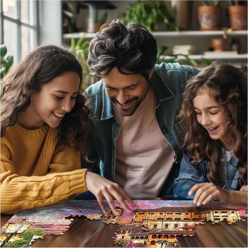 Miniatura 4 de White Mountain Rompecabezas de 1000 piezas de paisaje escénico de Italia con piezas grandes para adultos y familia de 24 x 30 pulgadas - Paseo