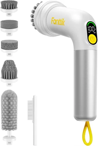 Miniatura 10 de Fanttik G9 Práctico limpiador eléctrico inalámbrico giratorio, motor MagnaStorm, doble velocidad, 5 cabezales de cepillo, pantalla LED, IPX7 Negro