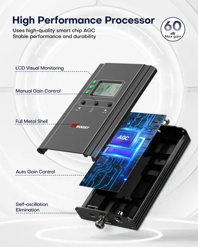Miniatura 7 de HiBoost Amplificador de señal de teléfono celular Amplificador de señal para mejorar la señal celular para el hogar y la oficina hasta 1,000 – 4,000