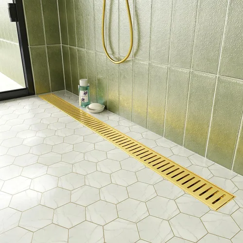 Miniatura 19 de Neodrain Drenaje de ducha lineal con rejilla extraíble de patrón de cápsula, drenaje de ducha rectangular de acero inoxidable 304, drenaje lineal