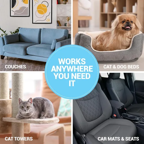 Miniatura 6 de Mindful Design Rodillo removedor de pelo de mascotas y rodillo de pelusa reutilizable – Removedor de pelo de gatos y perros para muebles, sofá