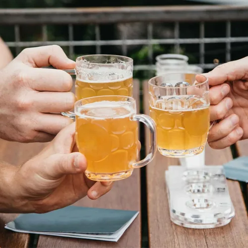 Miniatura 3 de Mini tazas de plástico para cerveza, 8 onzas, transparente con hoyuelos, adecuadas para niños/niños, aptas para lavavajillas, sin BPA (10 unidades)