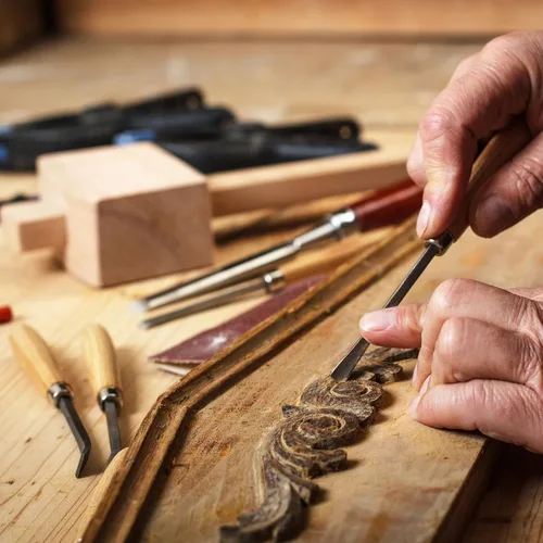 Miniatura 6 de PATIKIL Mango de madera de 4.9 pulgadas, paquete de 10 herramientas de corte de archivos, accesorios de repuesto con collar de metal para archivo