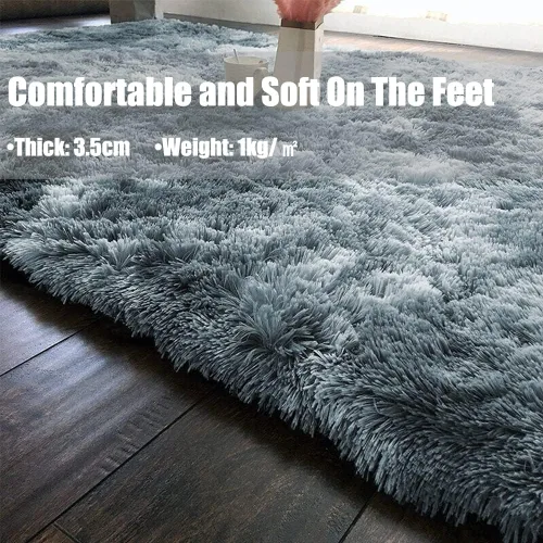 Miniatura 4 de Wlian Alfombras peludas súper suaves y esponjosas para dormitorio, lavables, peludas, antideslizantes, para dormitorio, sala de estar, habitación
