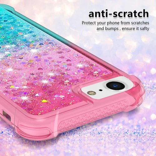 Miniatura 4 de Funda para iPod Touch de 7ª generación, iPod Touch 6ª/5ª generación para niñas, mujeres, niños, bonita purpurina líquida suave TPU transparente a