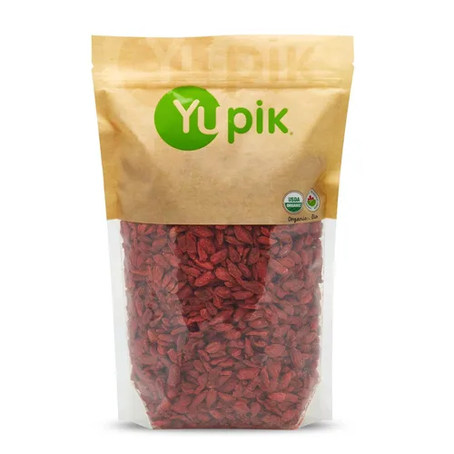 Yupik Bayas de Goji Secas Orgánicas, 2.2 lb (35.2 oz), Sin Gluten, Sin OGM, Veganas, Frutas Secas, Bayas de Lobo, Sin Sulfitos, Superalimento, Alto