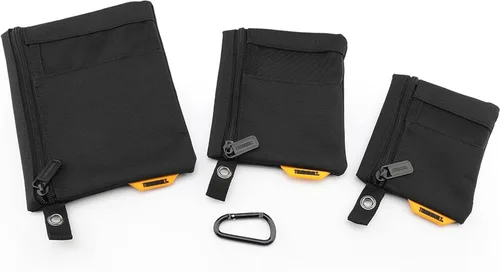 Miniatura 8 de ToughBuilt Bolsas de cierre de 3 piezas, bolsas de almacenamiento de tela balística 1680D resistentes con asas y cremalleras reforzadas